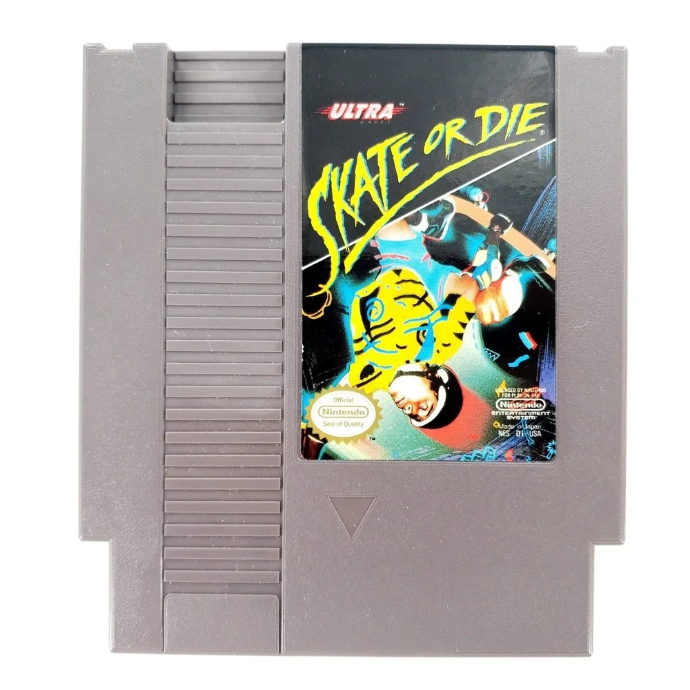 Skate or Die Nintendo NES Authentic w/ Manual & Case Pristine Label Tested Works